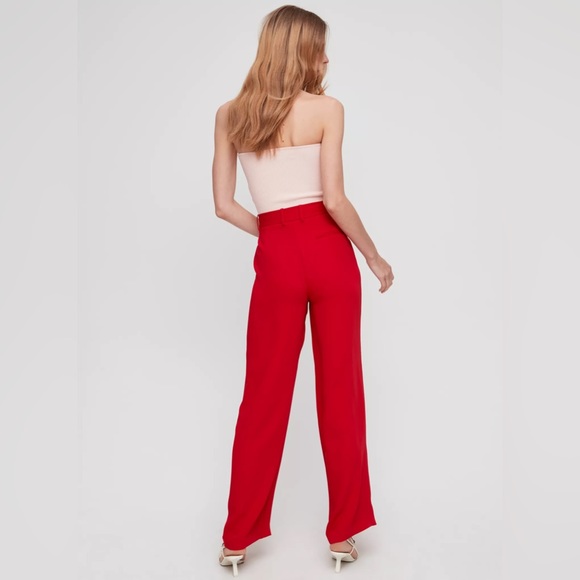 Aritzia babaton red Sadiki high waisted wide leg trouser - Picture 3 of 15